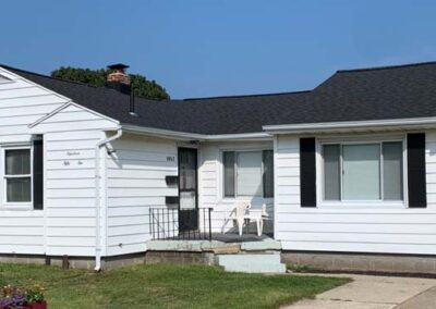 1940’s ranch home in Erie, PA with new roof installed by Daugherty Roofing 814.